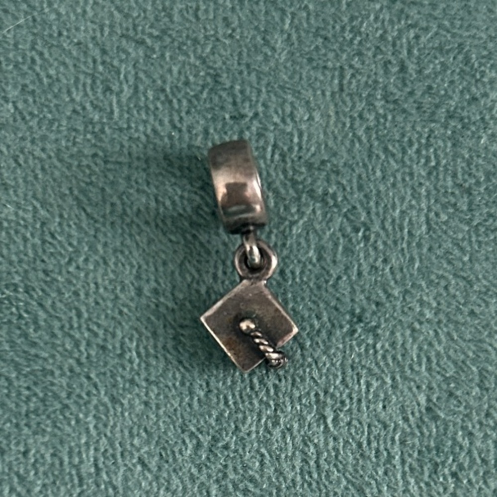 Pandora Silver Charm graduation hat Pendant